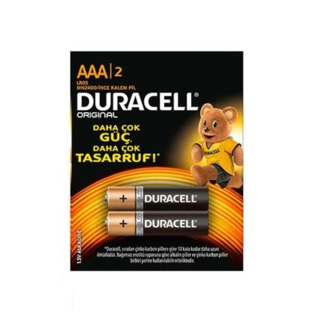 Duracell 2 Li Kartela AAA İnce Pil